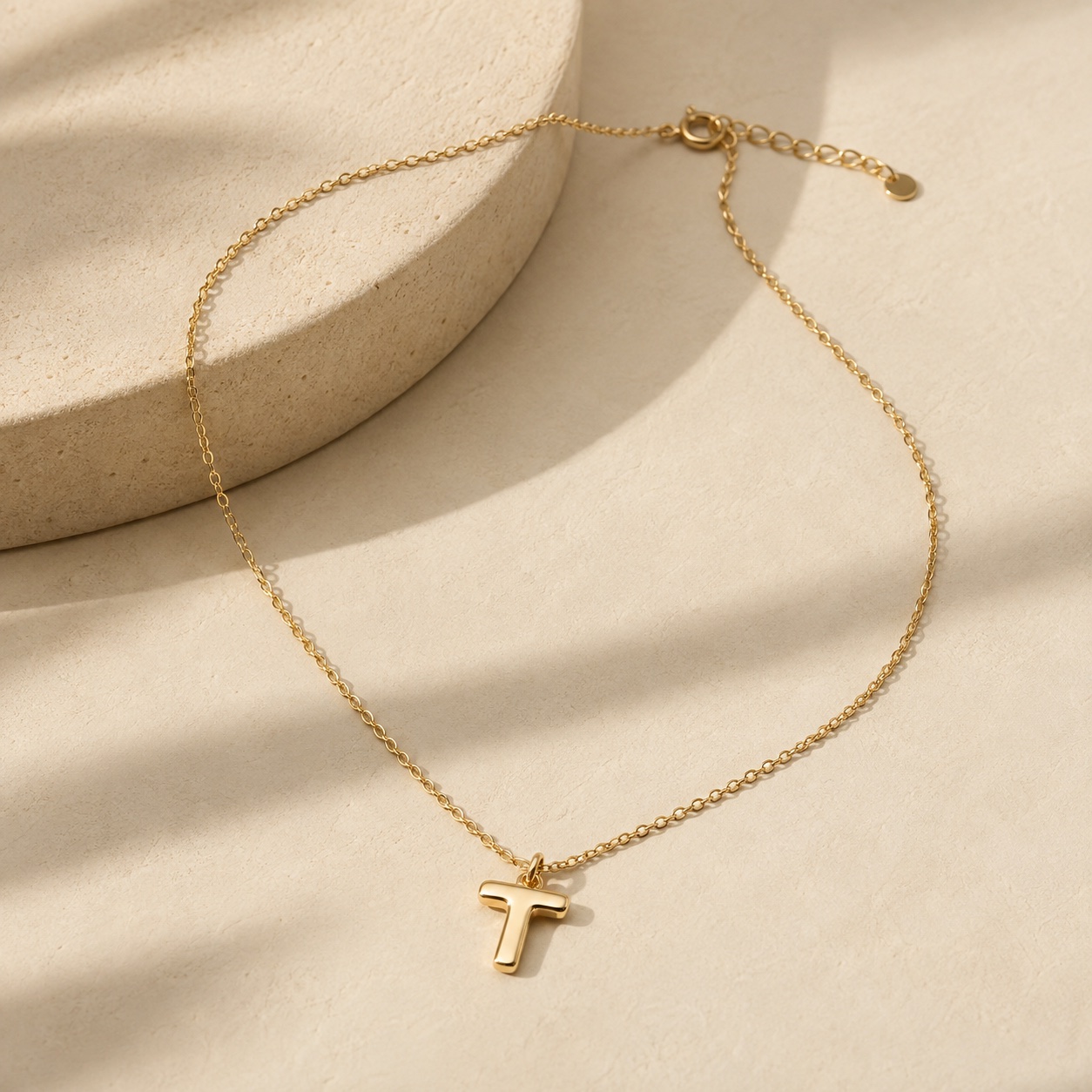 Initial Necklace in Gold Vermeil