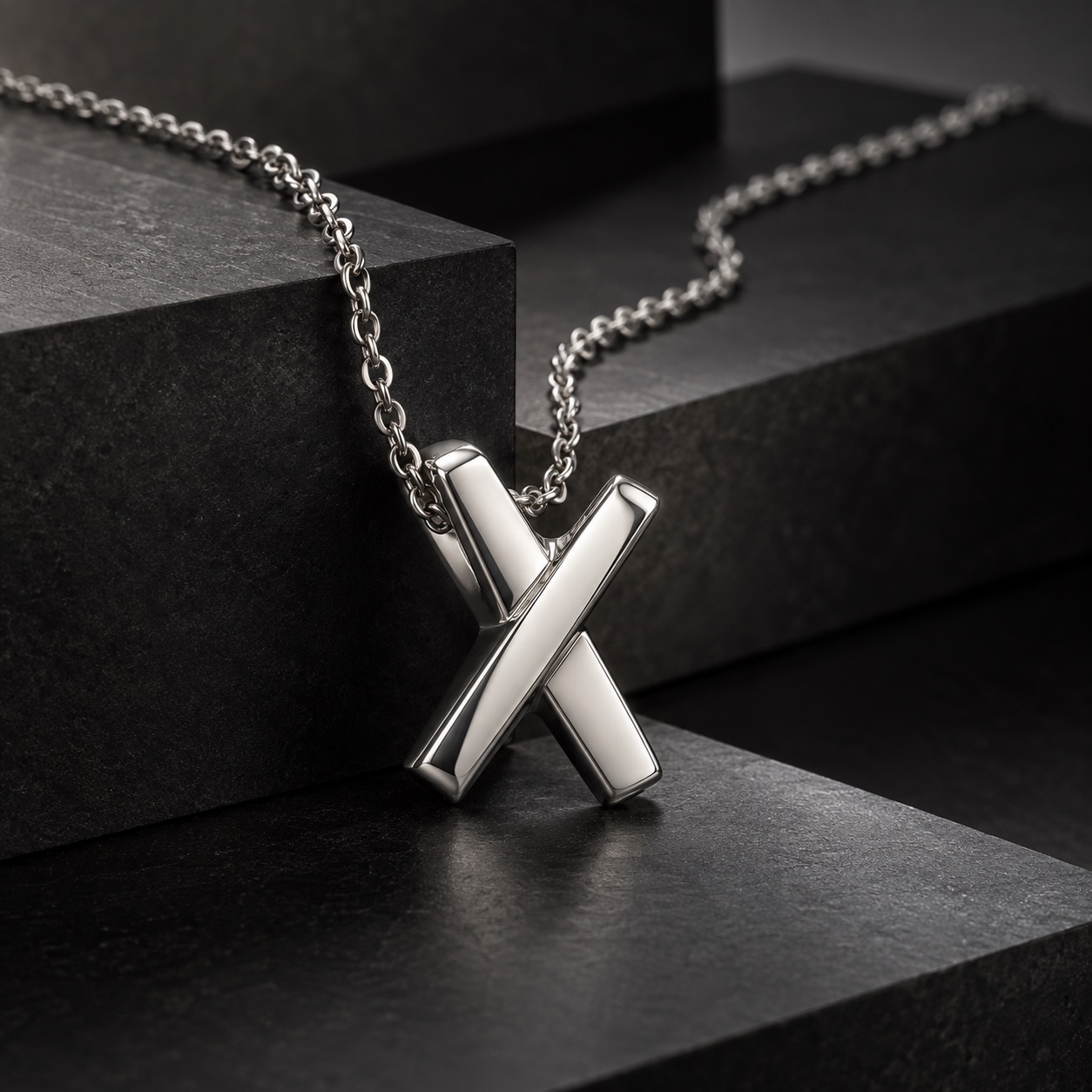 X-shaped Pendant Necklace