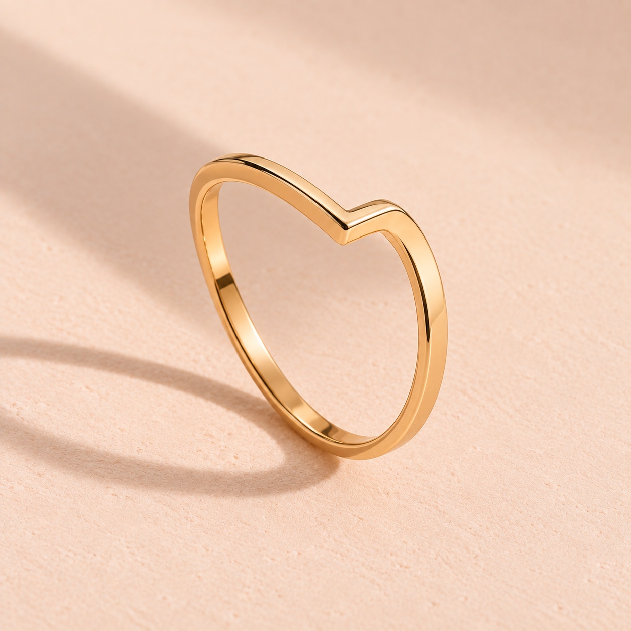 Chevron-shaped Gold Ring view 2