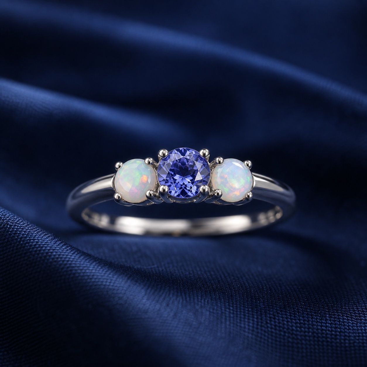 Opal and tanzanite color story